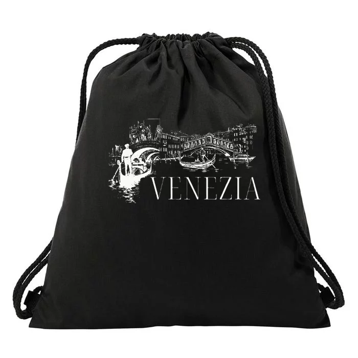 Venice Gondola Italy Venezia Drawstring Bag