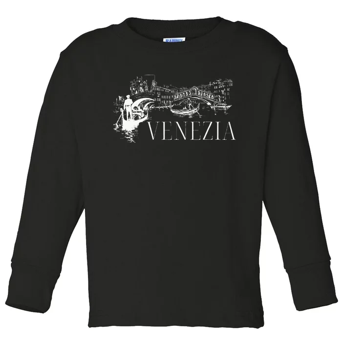 Venice Gondola Italy Venezia Toddler Long Sleeve Shirt