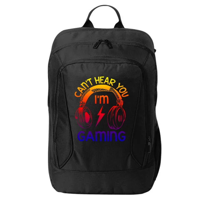 Vintage Gamer Idea Can't Hear You I'm Gaming Cool Gift City Backpack