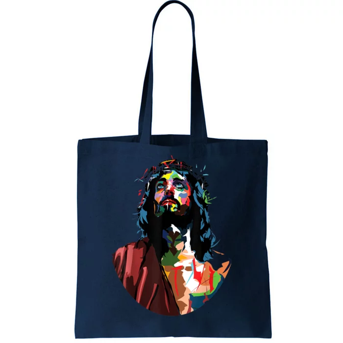 Vintage Got King Jesus Christ Sweet Face Image Tote Bag