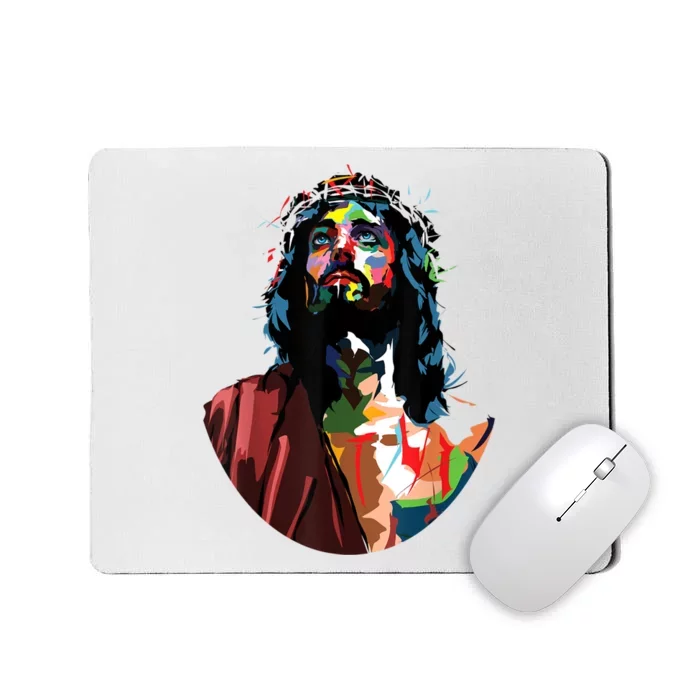 Vintage Got King Jesus Christ Sweet Face Image Mousepad