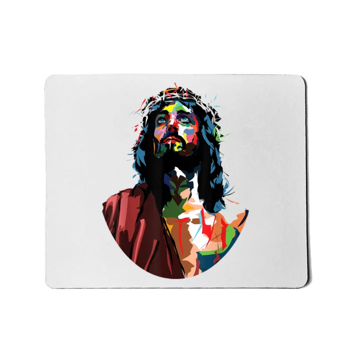 Vintage Got King Jesus Christ Sweet Face Image Mousepad