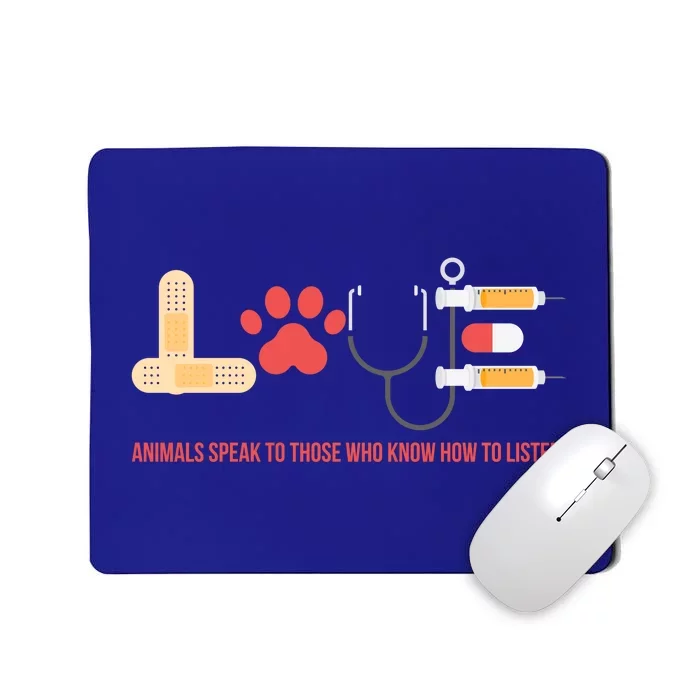 Veterinarian Gift Love Vet Tech Animal Lover Tee Mousepad