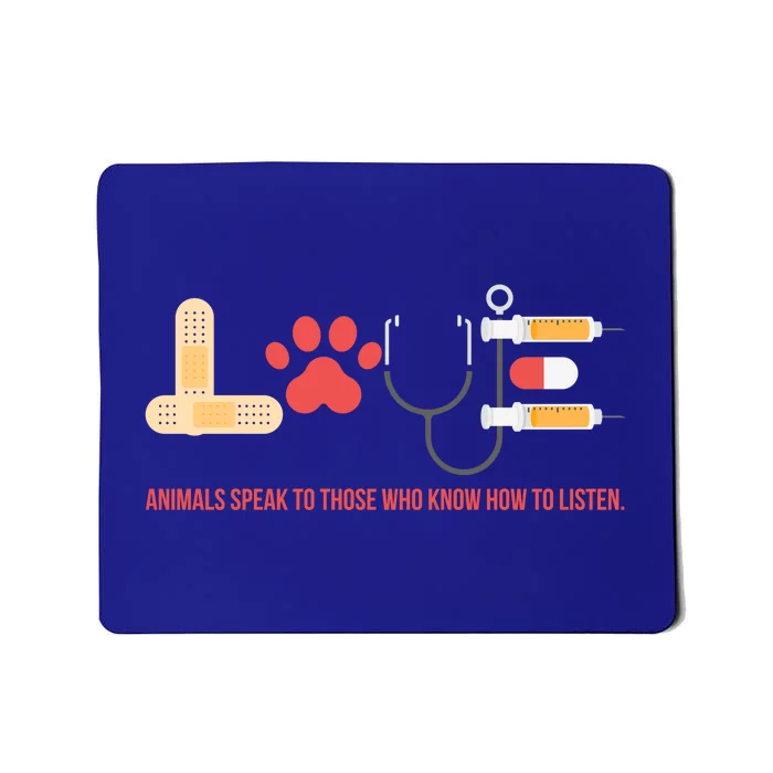 Veterinarian Gift Love Vet Tech Animal Lover Tee Mousepad