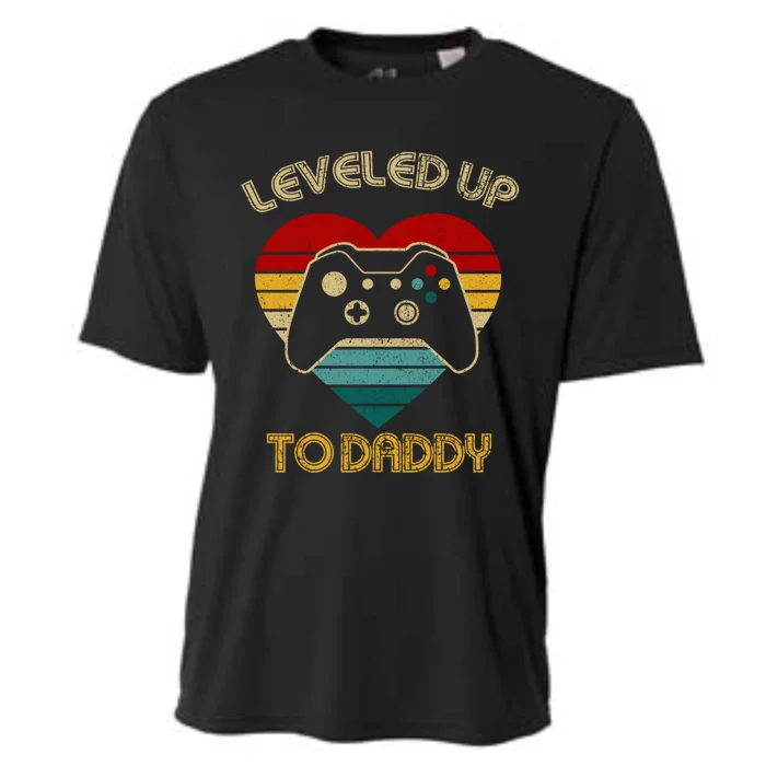 Vintage Gamer Leveled Up To Daddy Cool Gift Gaming Lovers Gift Cooling Performance Crew T-Shirt