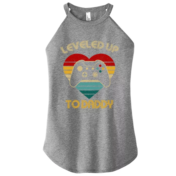 Vintage Gamer Leveled Up To Daddy Cool Gift Gaming Lovers Gift Women’s Perfect Tri Rocker Tank