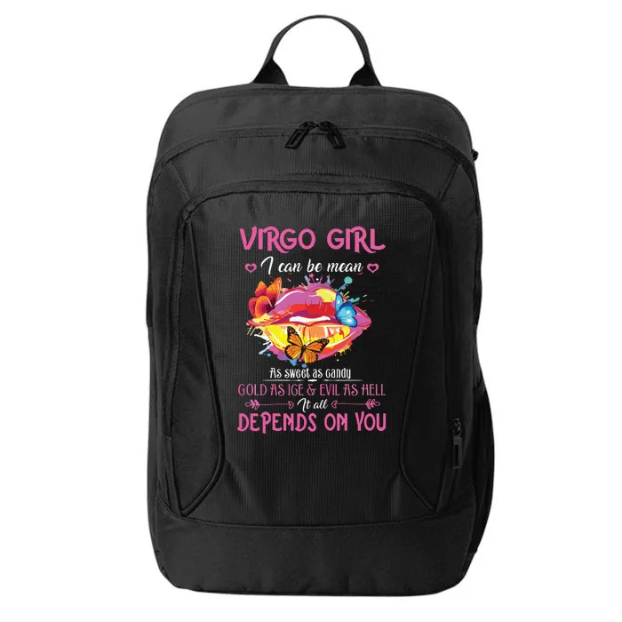 Virgo Girl Lips August September Queen Cool Birthday Zodiac City Backpack