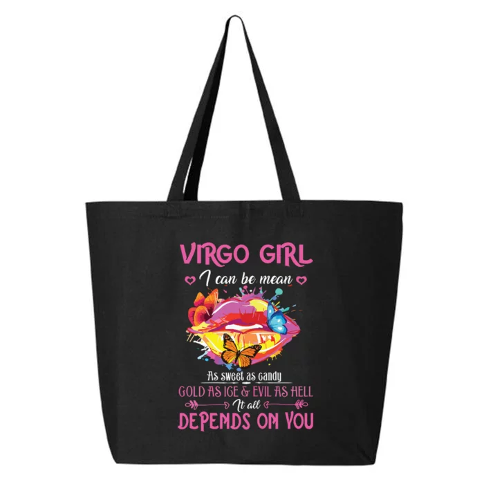 Virgo Girl Lips August September Queen Cool Birthday Zodiac 25L Jumbo Tote