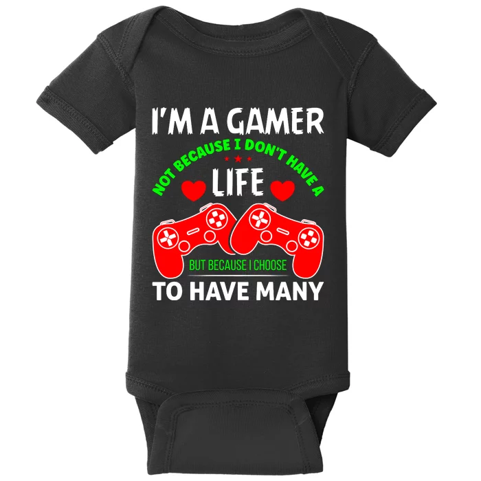 Video Game Lover Gaming T Baby Bodysuit