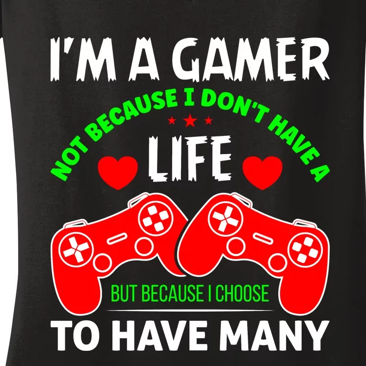 Video Game Lover Gaming T Women's V-Neck T-Shirt