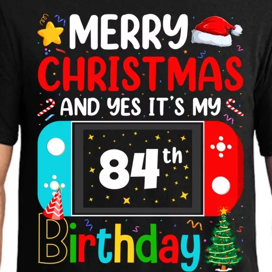 Video Game Lover Merry Christmas Yes ItS My 84th Birthday Gift Pajama Set