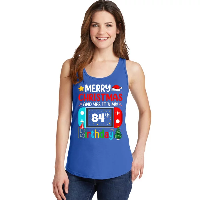 Video Game Lover Merry Christmas Yes ItS My 84th Birthday Gift Ladies Essential Tank