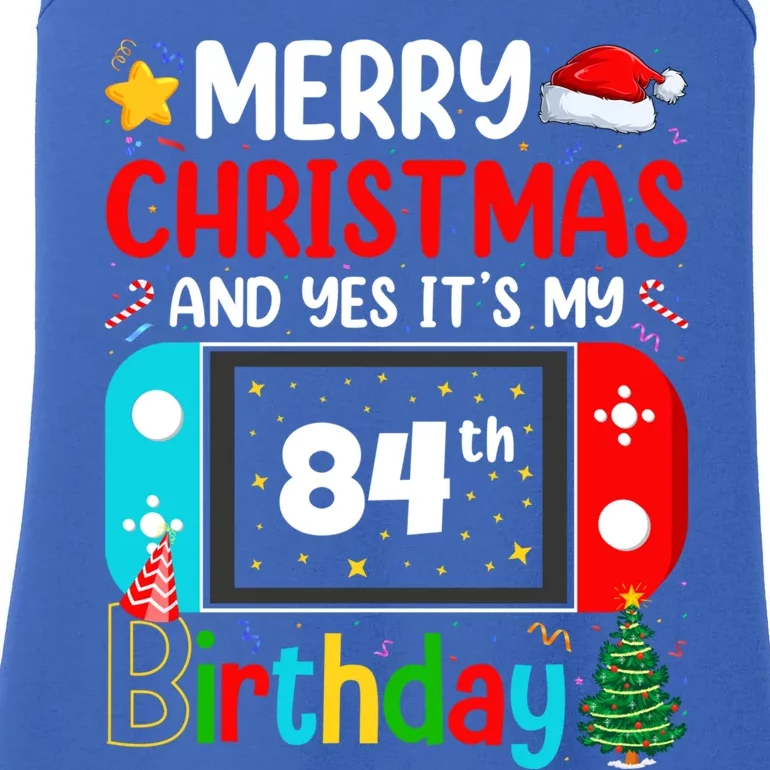 Video Game Lover Merry Christmas Yes ItS My 84th Birthday Gift Ladies Essential Tank