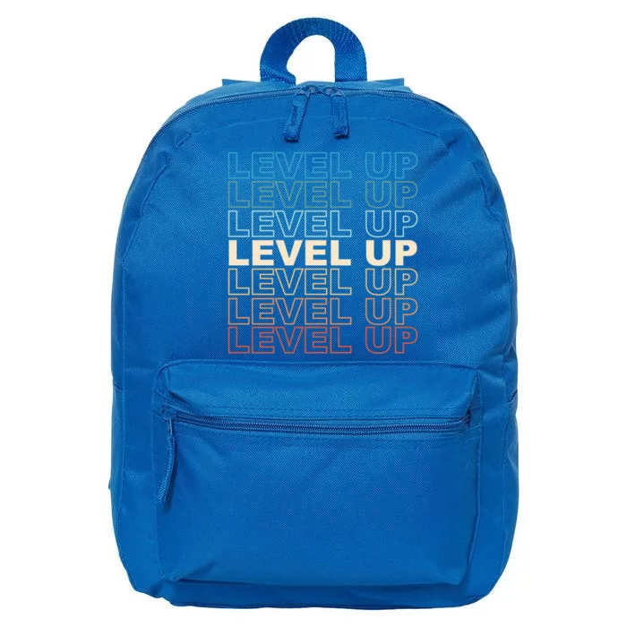 Vintage Gamer Level Up Video Game Lover Retro Gaming Gift 16 in Basic Backpack