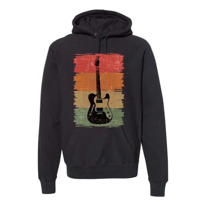 Vintage Guitar Lover Guitar Player Guitarist Gifts Premium Hoodie