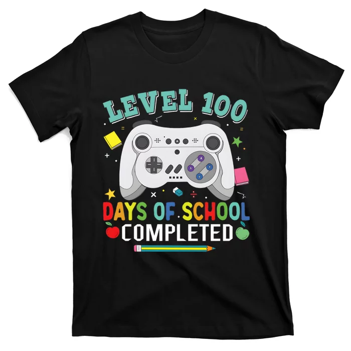 Video Game Level 100 Days Of School Completed T-Shirt