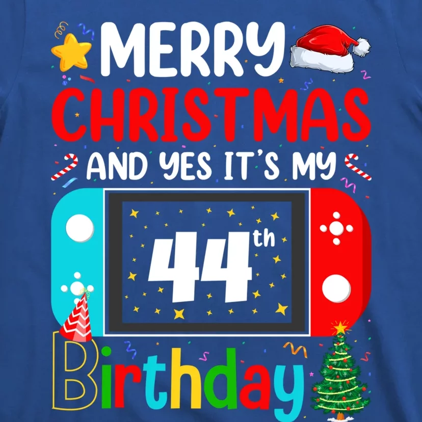 Video Game Lover Merry Christmas Yes ItS My 44th Birthday Cute Gift T-Shirt