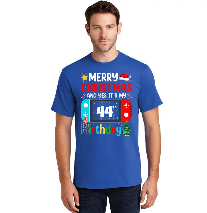 Video Game Lover Merry Christmas Yes ItS My 44th Birthday Cute Gift Tall T-Shirt