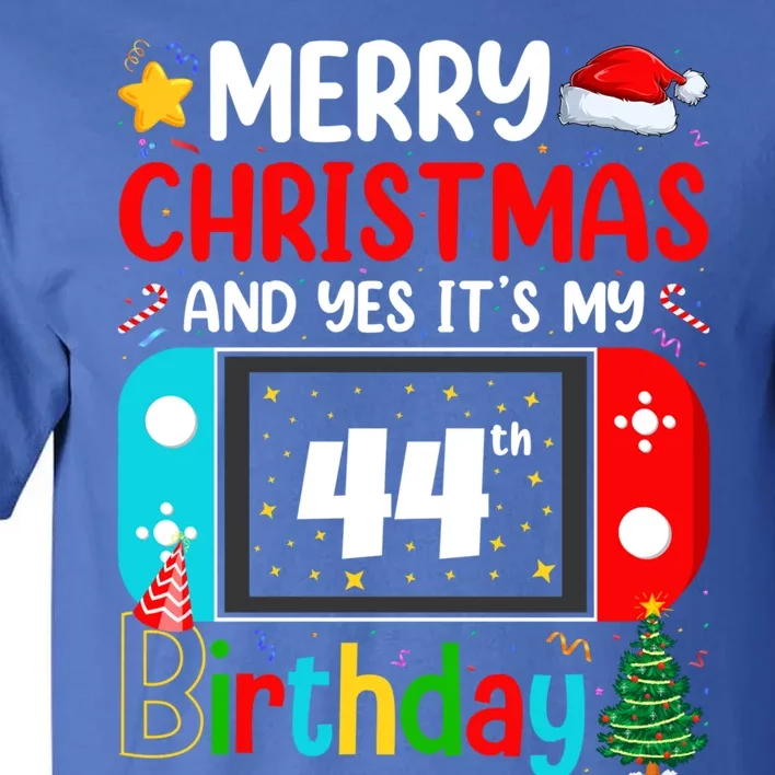 Video Game Lover Merry Christmas Yes ItS My 44th Birthday Cute Gift Tall T-Shirt