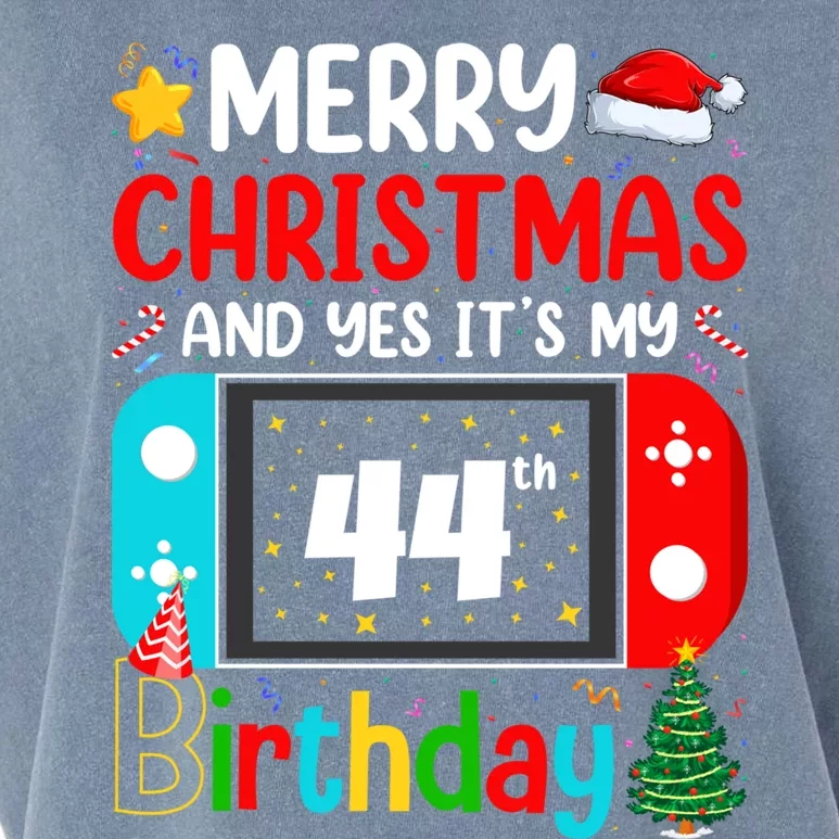 Video Game Lover Merry Christmas Yes ItS My 44th Birthday Cute Gift Garment-Dyed Women's Muscle Tee