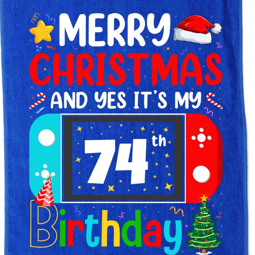 Video Game Lover Merry Christmas Yes ItS My 74th Birthday Gift Platinum Collection Golf Towel