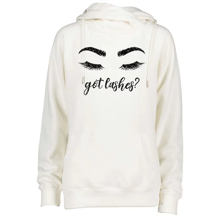 Vintage Got Lashes? Lash Tech Lash Artist Got Lashes Gift Womens Funnel Neck Pullover Hood