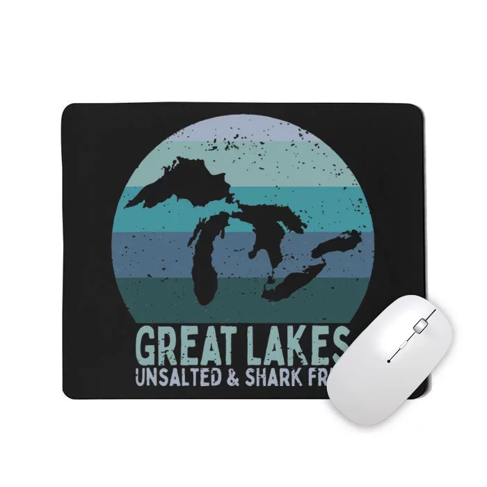 Vintage Great Lakes Unsalted and Shark Free Lake Life Mousepad