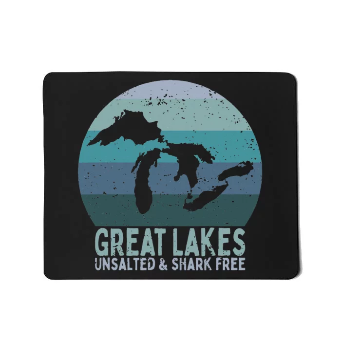 Vintage Great Lakes Unsalted and Shark Free Lake Life Mousepad