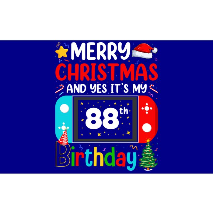 Video Game Lover Merry Christmas Yes ItS My 88th Birthday Funny Gift Bumper Sticker