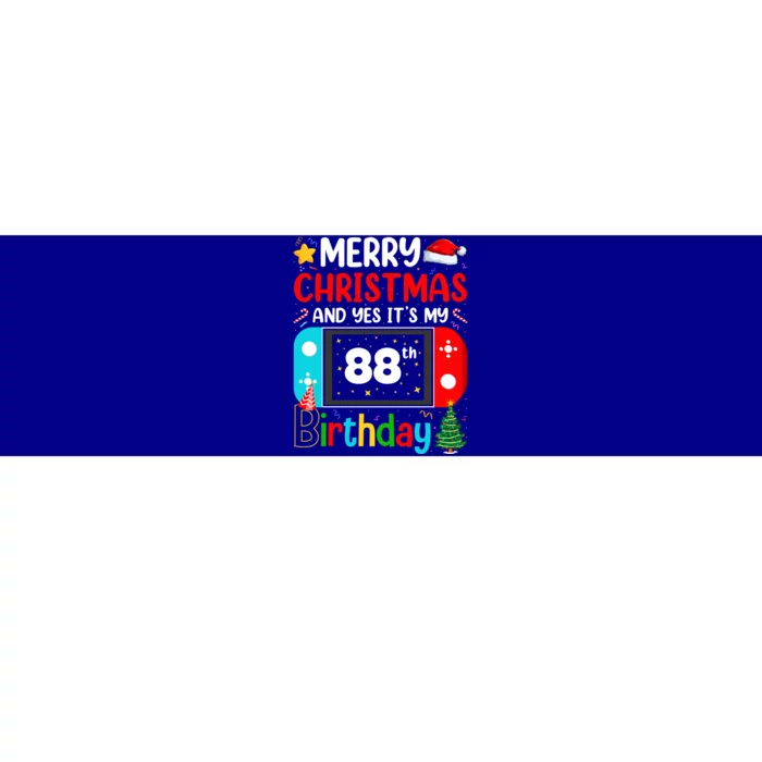 Video Game Lover Merry Christmas Yes ItS My 88th Birthday Funny Gift Bumper Sticker