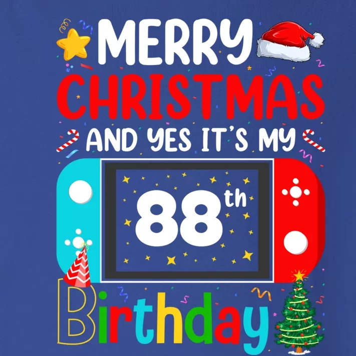 Video Game Lover Merry Christmas Yes ItS My 88th Birthday Funny Gift Toddler Long Sleeve Shirt