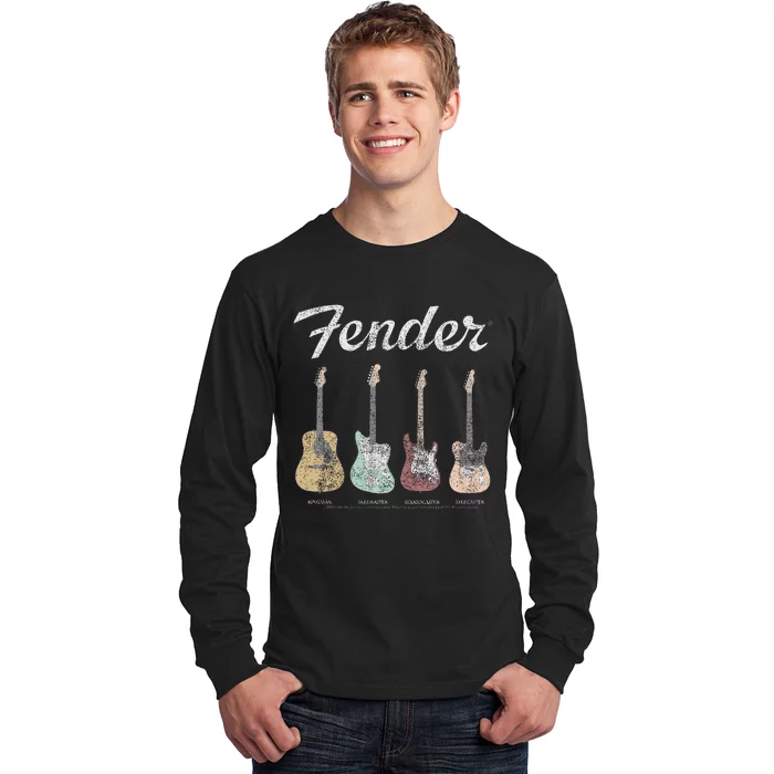 Vintage Guitar Lineup Long Sleeve Shirt