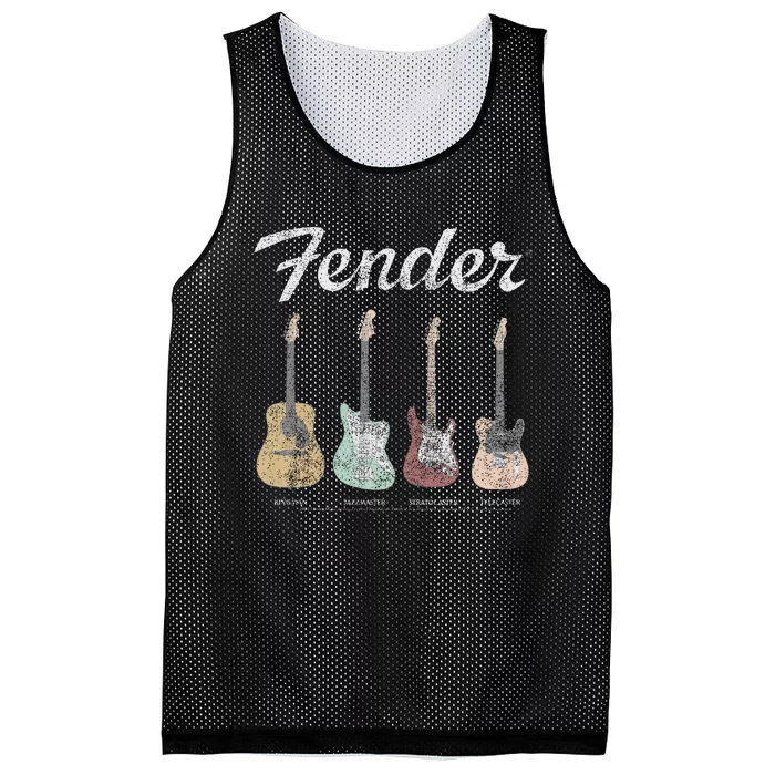 Vintage Guitar Lineup Mesh Reversible Basketball Jersey Tank