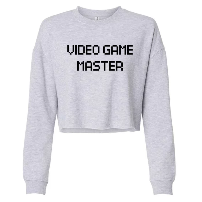 Video Game Master Funny Video Gamer Gift Meaningful Gift Cropped Pullover Crew