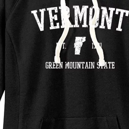 Vermont Green Mountain State Est 1791 Women's Fleece Hoodie