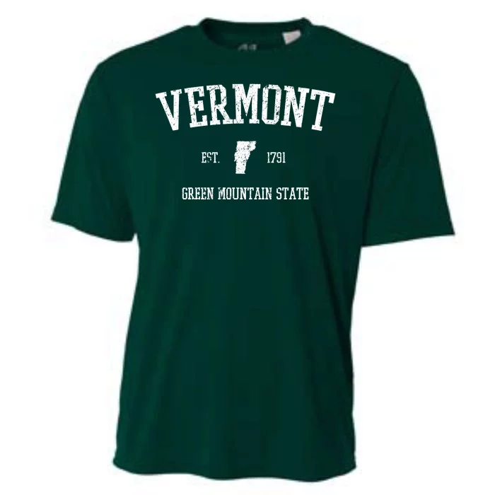 Vermont Green Mountain State Est 1791 Cooling Performance Crew T-Shirt