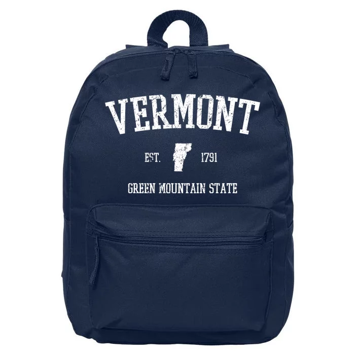 Vermont Green Mountain State Est 1791 16 in Basic Backpack