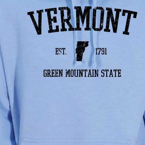 Vermont Green Mountain State Est 1791 Unisex Surf Hoodie