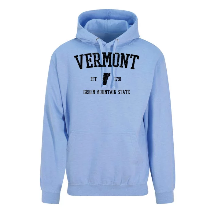 Vermont Green Mountain State Est 1791 Unisex Surf Hoodie