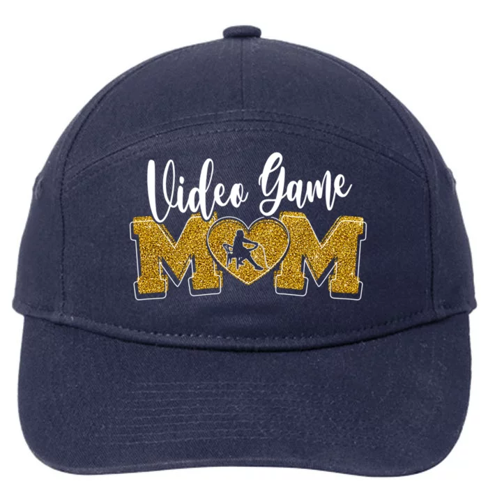 Video Game Mom Cute Baseball Sport Lover Mothers Day Gift 7-Panel Snapback Hat