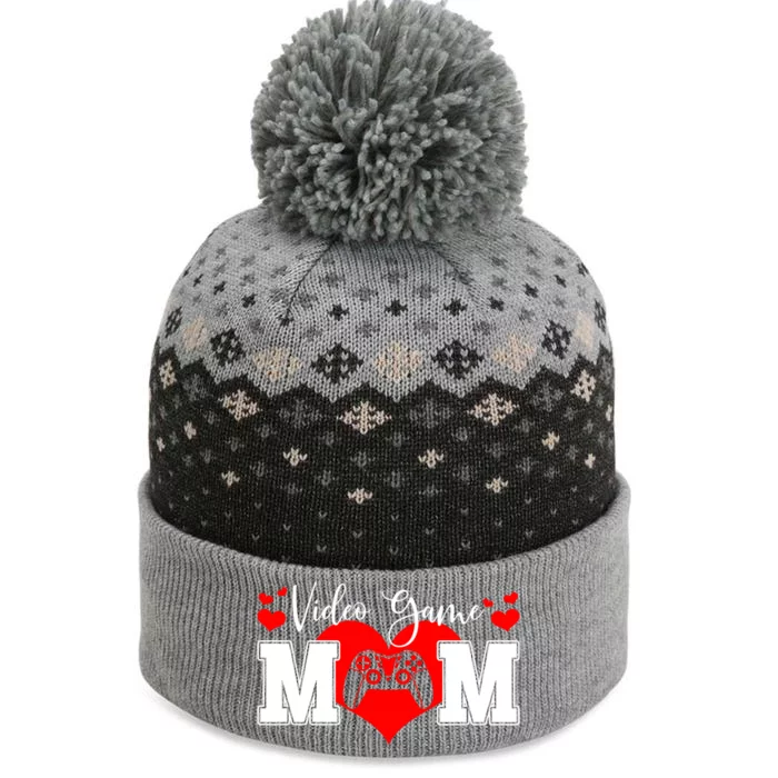 Video Game Mom Funny Sports Lover Mothers Day Great Gift The Baniff Cuffed Pom Beanie