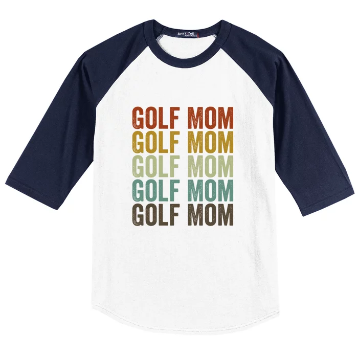 Vintage Golf Mom Golf Player Mom Gift For Mother's Day Baseball Sleeve Shirt