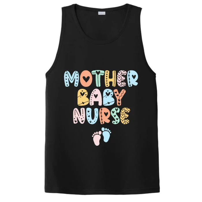 Vintage Groovy Mother Baby Nurse Performance Tank