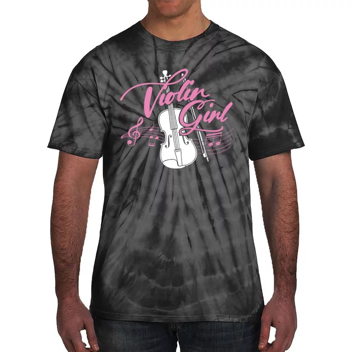 Violin Girl Music Lover Violinist String Musician Tie-Dye T-Shirt