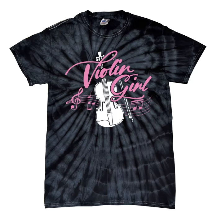 Violin Girl Music Lover Violinist String Musician Tie-Dye T-Shirt