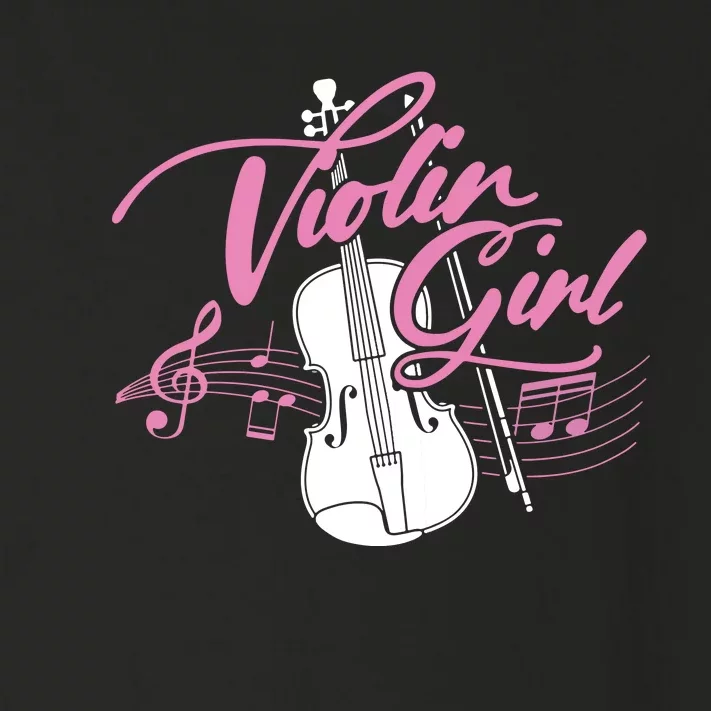 Violin Girl Music Lover Violinist String Musician Toddler Long Sleeve Shirt