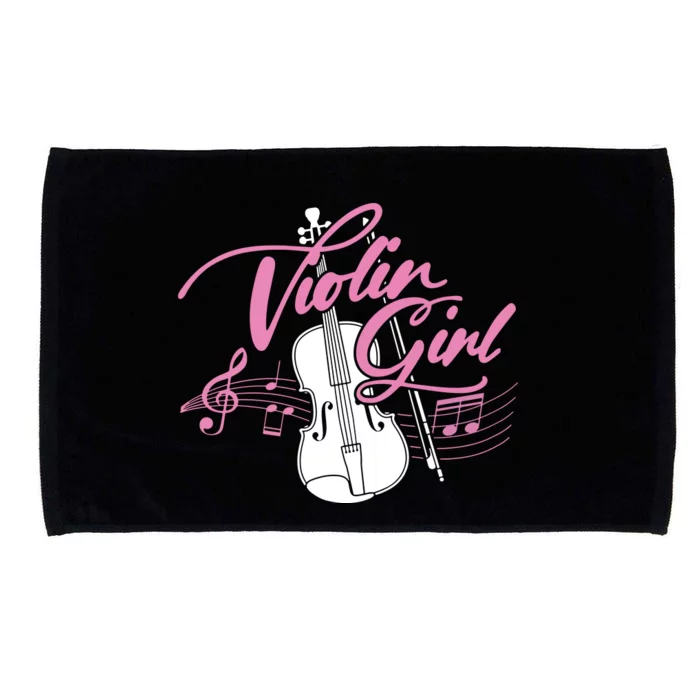 Violin Girl Music Lover Violinist String Musician Microfiber Hand Towel