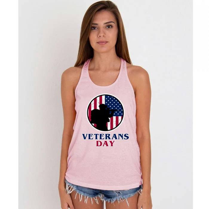 Veteran Gift Meaningful Gift Veterans Day Great Gift Women's Knotted Racerback Tank