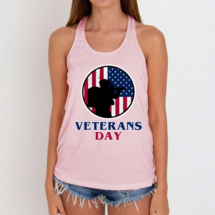 Veteran Gift Meaningful Gift Veterans Day Great Gift Women's Knotted Racerback Tank