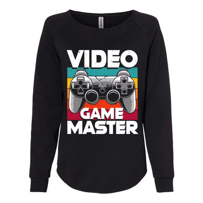 Video Game Master Funny Video Gamer Gift Womens California Wash Sweatshirt